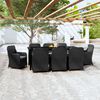 vidaXL Garden Dining Set Black, Dark Grey
