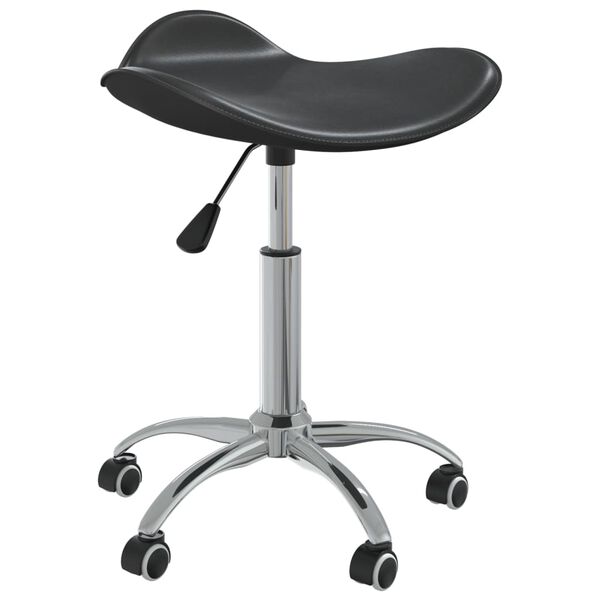 vidaXL Office Chair Black Faux leather, Chrome steel Adjustable