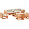 vidaXL Garden Sofa Set Wax Brown Solid Pine Wood 9 Piece Set Modular