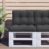 vidaXL Pallet Cushion Black 100% polyester 19.7 in x 19.7 in