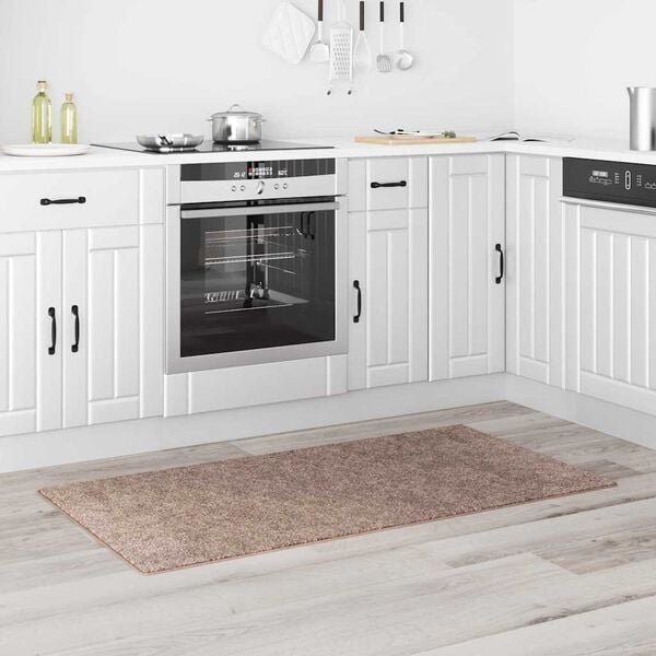 vidaXL Anti-slip Shaggy Rug Brown 31.5" x 59.1" PP