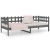 vidaXL Day Bed Gray Solid pine wood Twin Convertible