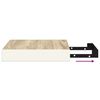 vidaXL Wall Shelf Set of 2 Oak and White Honeycomb MDF, metal Small