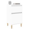 vidaXL Bedside Cabinet White Engineered wood Standard Bedside Cabinet