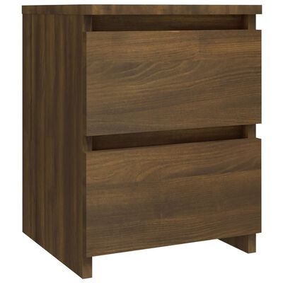 vidaXL Bedside Cabinets 2 pcs Brown Oak 11.8"x11.8"x15.7" Engineered Wood