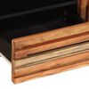 vidaXL TV Cabinet Wooden and black steel Solid acacia wood, steel