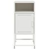 vidaXL Bedside Cabinet Set of 2 White Steel Standard Bedside Cabinet