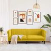 vidaXL Sofa Yellow Velvet 3-Seater Durable Rectangular Modern