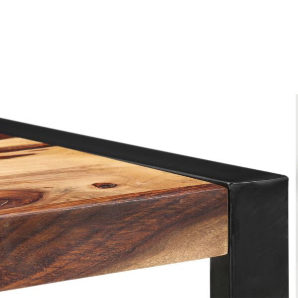 vidaXL Bar Table Brown and Black Solid Acacia wood, steel