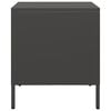 vidaXL Bedside Cabinet Set of 2 Black Cold-rolled steel