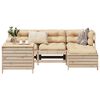 vidaXL Garden Sofa Set Natural Wood Solid Pine Wood 5 Piece Set Modular