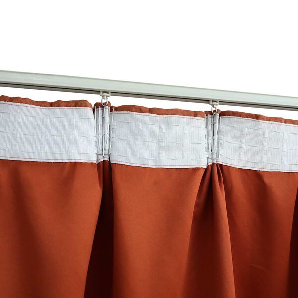 vidaXL Blackout Curtains with Hooks 2 pcs Rusty 55.1x68.9"