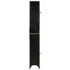 vidaXL Bathroom Cabinet Black and Brown Iron and Solid Mango Wood Medium