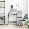 vidaXL Desk Grey Sonoma Engineered Wood Standard Desk Rectangular