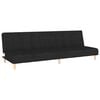 vidaXL Sofa Bed Black Polyester fabric, Wood, Plastic, Foam 2-Seater