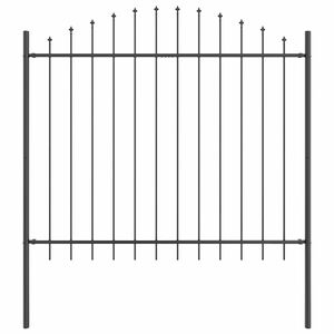vidaXL Garden Fence Grey 66.93 x 49.21 in Powder-Coated Steel
