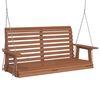 vidaXL Garden Swing Bench Brown Solid Fir Wood Standard Ergonomic