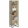 vidaXL Bookcase Sonoma oak Engineered wood, metal Medium Bookcase