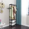 vidaXL Clothes Rack Black Powder-coated steel, Non-woven fabric