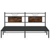 vidaXL Bed Frame Smoked Oak Engineered wood, steel Full Bed Frame