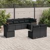 vidaXL Garden Sofa Set Black