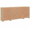 vidaXL Sideboard Sonoma oak Engineered wood, glass Large Sideboard