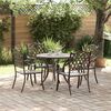 vidaXL Garden Dining Set 5 pcs Bronze 35.4" x 35.4" x 29.5