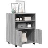 vidaXL Rolling Cabinet Grey Sonoma Engineered Wood Medium Modern