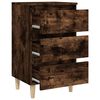 vidaXL Bed Cabinet Smoked oak Engineered wood, Solid eucalyptus wood