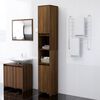 vidaXL Bathroom Cabinet Brown oak Engineered wood Tall Bathroom Cabinet