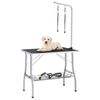 vidaXL Dog Grooming Table Black and Silver