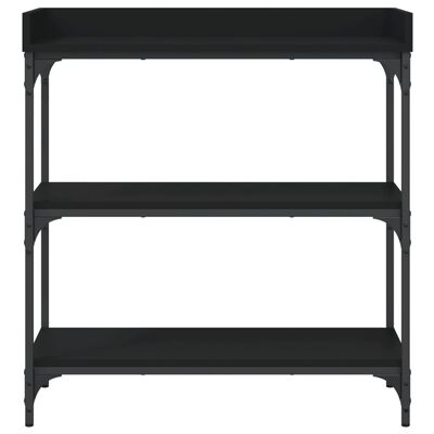 vidaXL Console Table with Shelves Black 29.5"x11.8"x31.5"