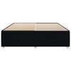 vidaXL Bed Frame Black Polyester, Plywood, Engineered Wood, Solid Pine Wood