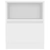 vidaXL Bed Cabinet Set of 2 White Engineered wood Medium Bed Cabinet