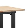 vidaXL Coffee Table O-Frame 39.4"x19.7"x17.7" Solid Wood Pine and Steel