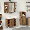 vidaXL Bathroom Furniture Set Rustic Wood Engineered Wood, Acrylic