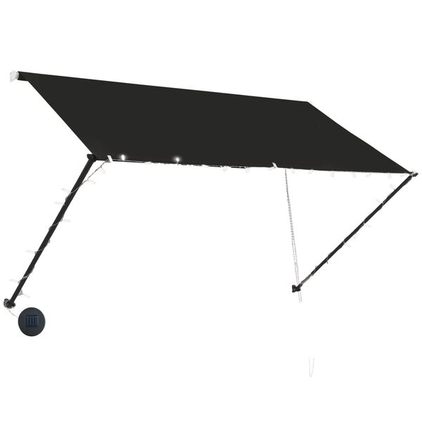 vidaXL Awning Anthracite Steel, Polyester with PA coating 98.4 x 59.1 in