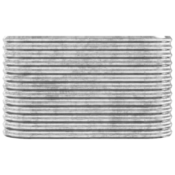 vidaXL Garden Raised Bed Silver Powder-coated steel Large Durable