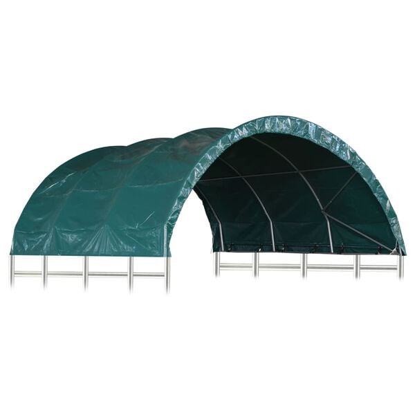 vidaXL Livestock Tent Dark Green PVC Large Durable Livestock Tent