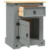 vidaXL Bedside Cabinet Grey body and brown top
