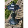 vidaXL Garden Light Dark Green, Black Aluminum, Glass