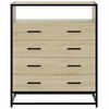 vidaXL Drawer Cabinet Sonoma Oak Engineered Wood Medium Drawer Cabinet