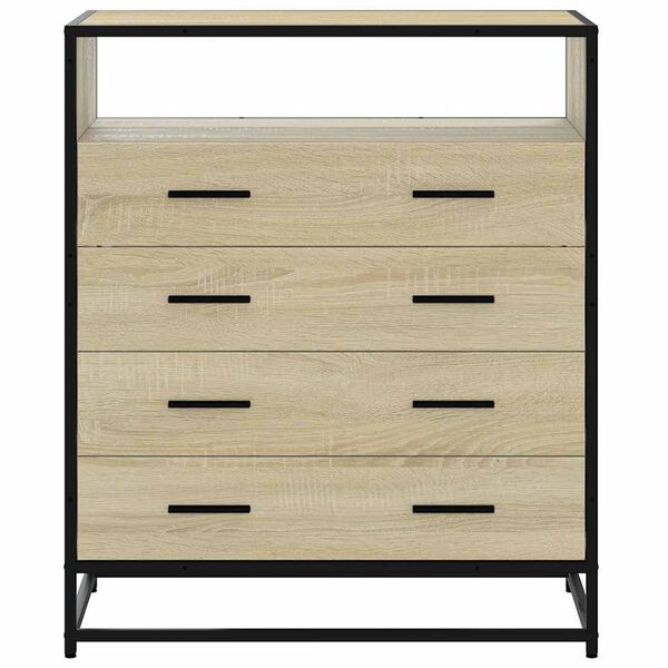vidaXL Drawer Cabinet Sonoma Oak Engineered Wood Medium Drawer Cabinet