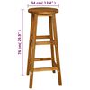 vidaXL Bar Set Warm brown Solid acacia wood 3 piece set Durable