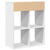 vidaXL Book Cabinet White Engineered Wood 26 x 12 x 31.5 in Book Cabinet