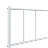 vidaXL Bed Frame White Powder-coated steel Twin Bed Frame Rectangular