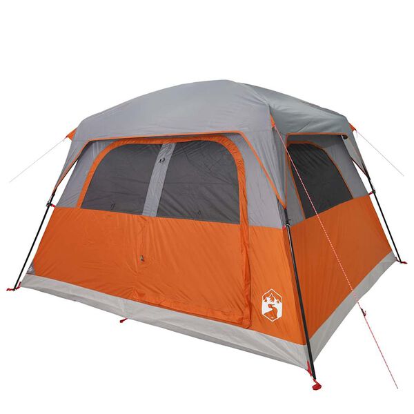 vidaXL Family Tent Cabin 6-Person Orange Waterproof
