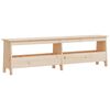 vidaXL Hall Bench Natural Wood Solid Pine Wood 63.0 x 11.0 x 17.7 in