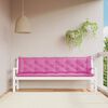 vidaXL Garden Bench Cushion Set of 2 Pink 100% polyester Extra Long