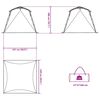 vidaXL Beach Tent 4-Person Gray Quick Release Waterproof